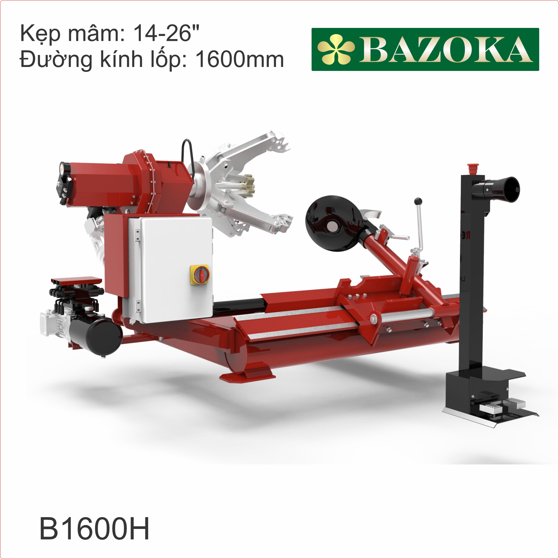 Máy ra vào lốp xe tải kiểu nằm