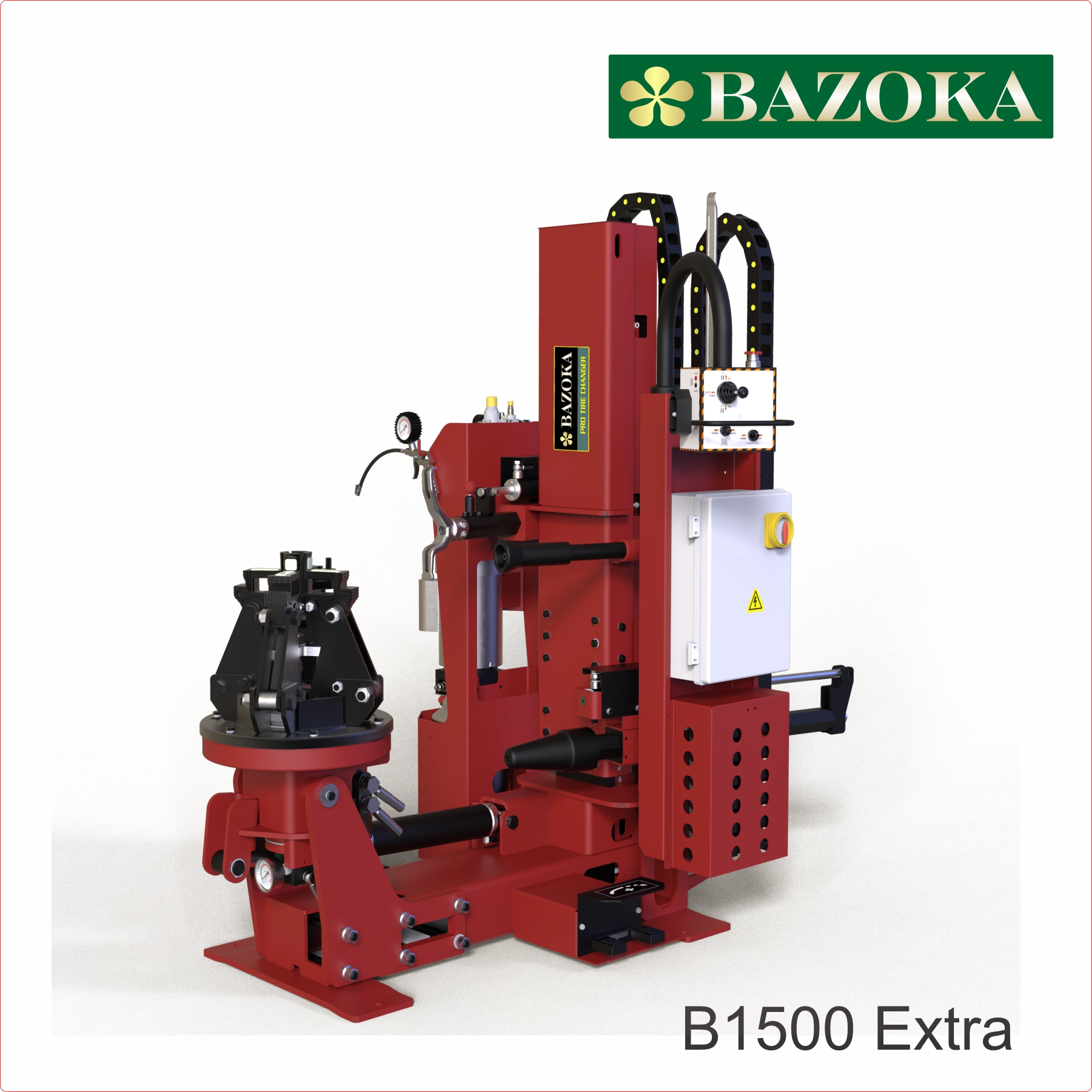 máy ra vào vỏ xe tải kiểu đứng, bazoka b1500 Extra
