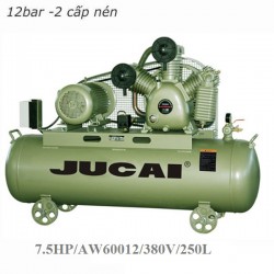 Máy nén khí 7.5HP JUCAI 2 cấp AW60012 - Bình chứa 250L