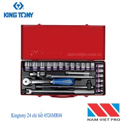Bộ khẩu tuýp lục giác Kingtony 24 chi tiết 4526MR04 1/2inch 8-32mm