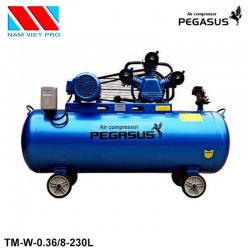 Máy bơm hơi piston PEGASUS 4HP TM-W-0.36/8-230L, Bình chứa 230L